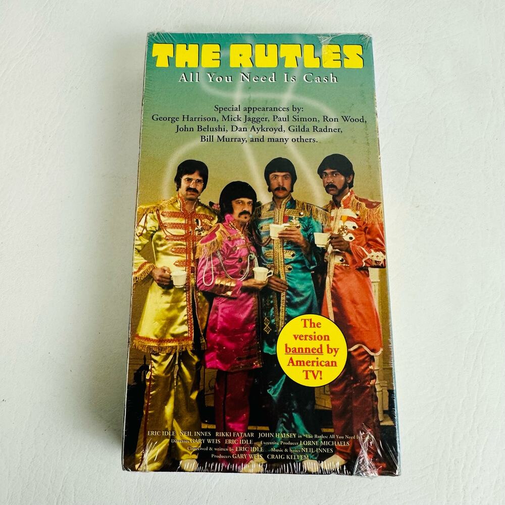 The Rutles All You Need‎ Is Cash Movie VHS Tape Vintage Rhino Entertainment New